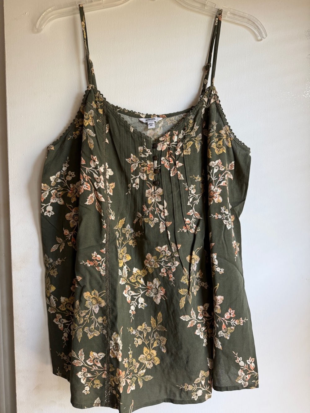 Sonoma Olive Floral Spaghetti-Strap Cami